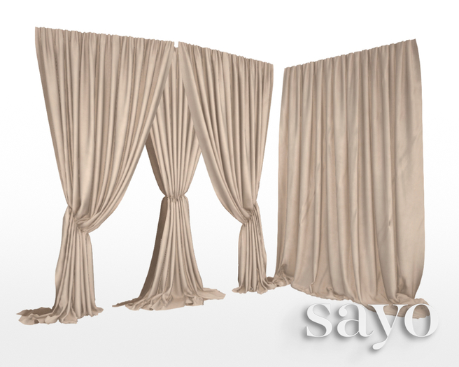 SAYO - Velvet Drapes - Latte