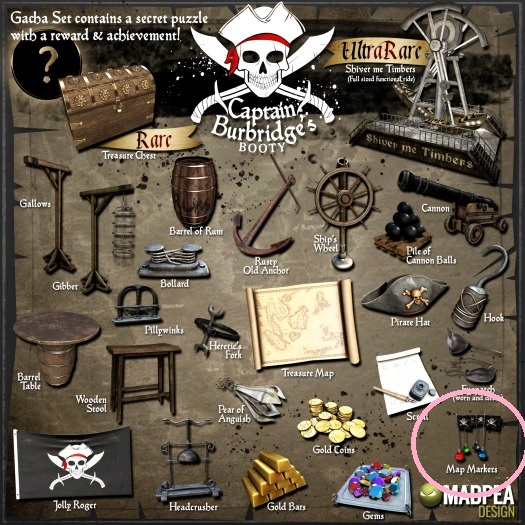 MadPea Captain Burbridge's Booty - Map Markers