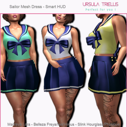 5789 Sailor Mesh Dress - [Megapack]