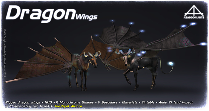 ABADDON ARTS - Dragon Wings [Teegle Alicorn]