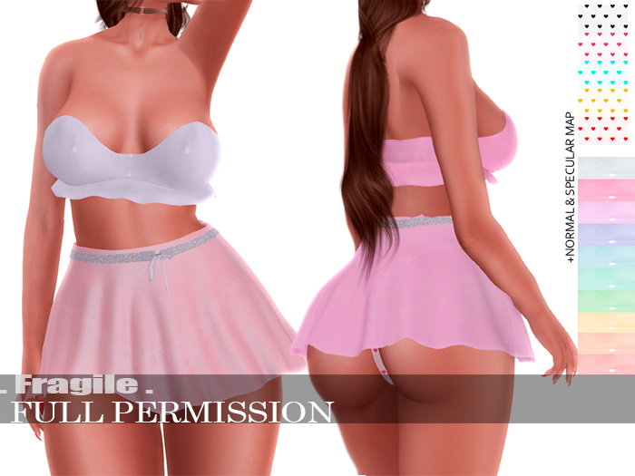 .Fragile. 31 Textures Full Perm for [SG] MiniTop n Skirt Outfit