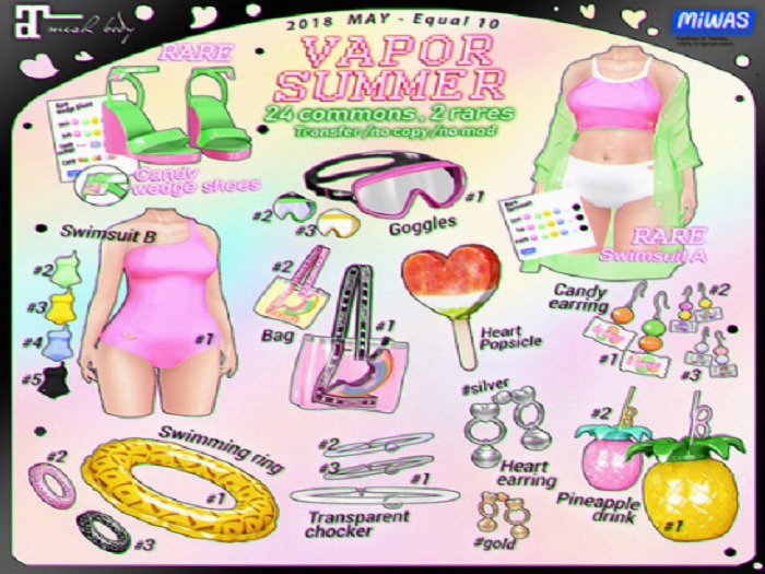 MIWAS / Vapor summer Candy Earring #1