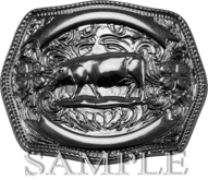 Zoy Alpha Texture [ Swine Buckle 02 ] - Dark Silver