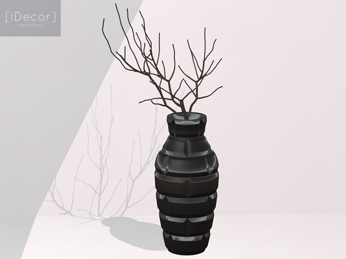 [iDecor] Marble Vase Black
