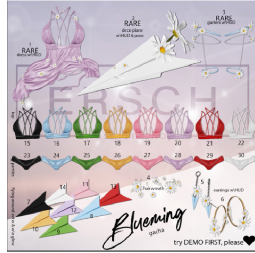 29. ERSCH - Blueming Gacha {Lara} panties -red-