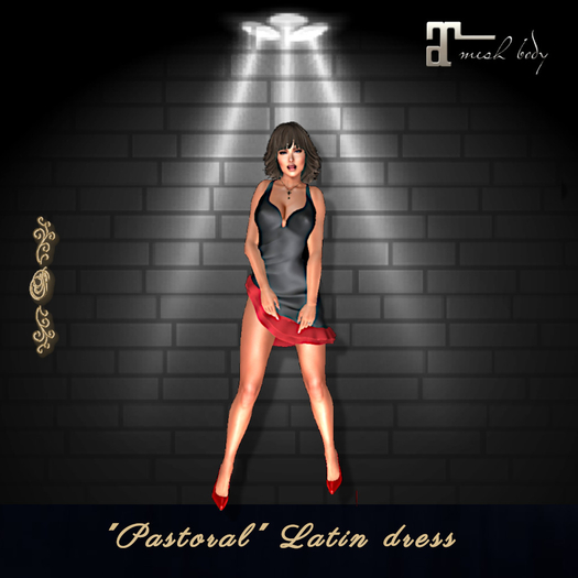 "Pastoral" Latin dress /black/