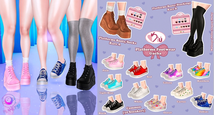 *>Kiu<* - Platforms Boots /Socks (Legacy- Perky) _A RARE
