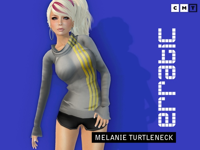 erratic / melanie - striped turtleneck / grey-yellow