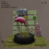 The Flamingo and the Cat garden decor By Snuggles 