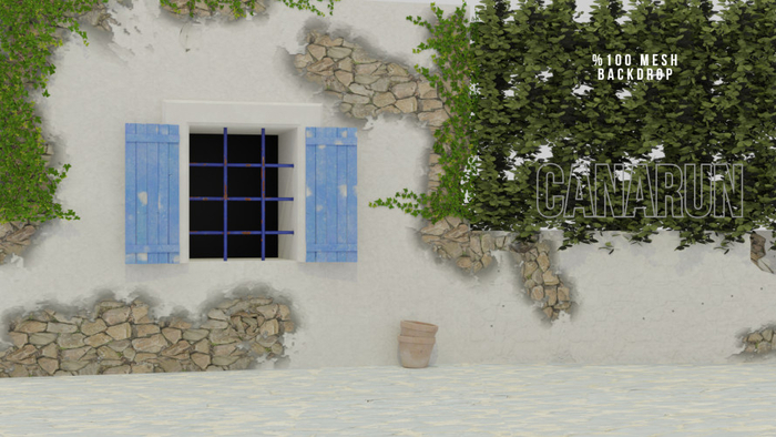 Greece Town House Backdrop - CANARUN