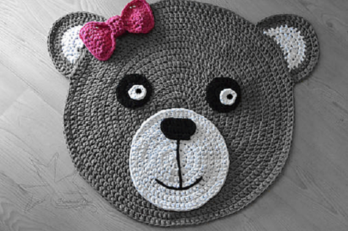 Bear Kids Rug Handmade