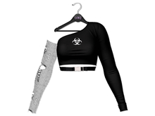 Loki - Heather Split Color Top - Black