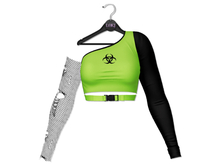 Loki - Heather Split Color Top - Lime