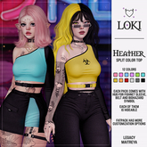 Loki - Heather Split Color Top - FATPACK