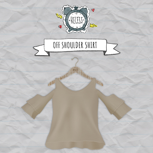 .{Recess}. - Off Shoulder Shirt [beige]
