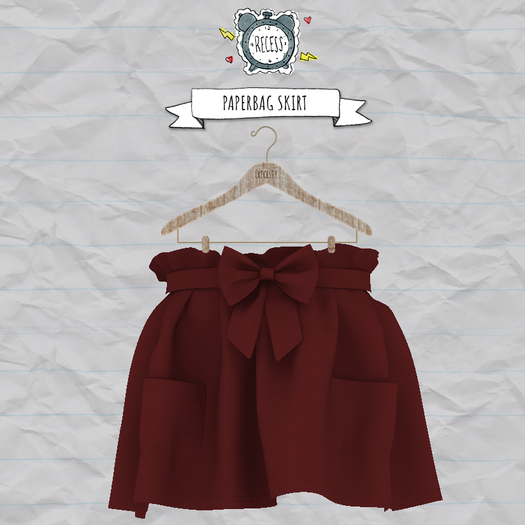 .{Recess}. - Paperbag Skirt [red]  unpk