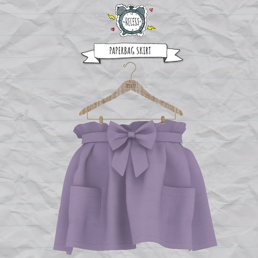 .{Recess}. - Paperbag Skirt [purple]  unpk