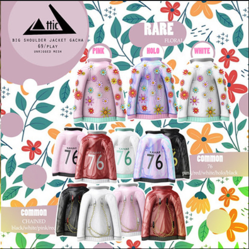 -ATTIC- Big Shoulder Jacket 76 Pink