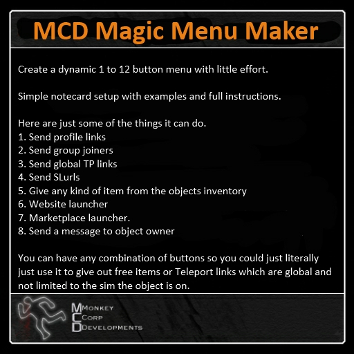 MCD Magic Menu Maker v1.0