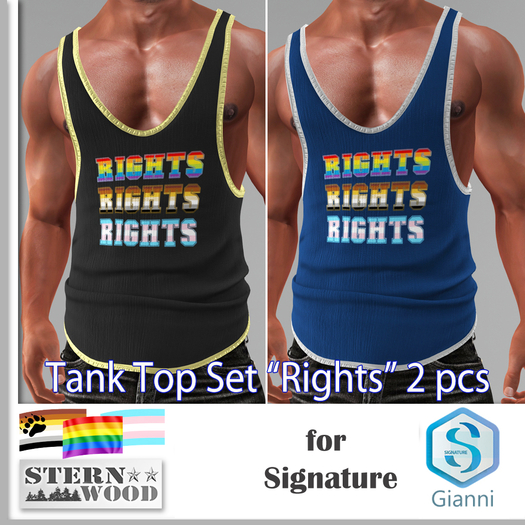 Tank Top 'RIGHTS' - 2 pcs - Signature GIANNI Classic