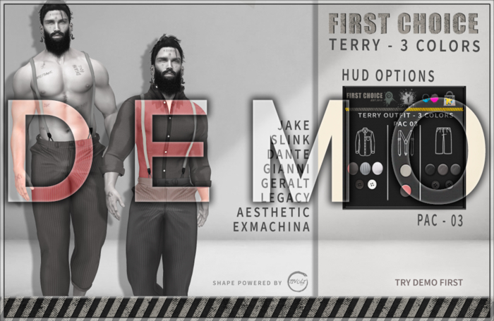 -= Terry Outfit 3 Colors PAC 3 [DEMO] =-