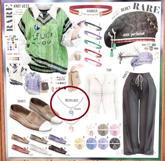 `M.BIRDIE / HanLa Look. NECKLACE silver