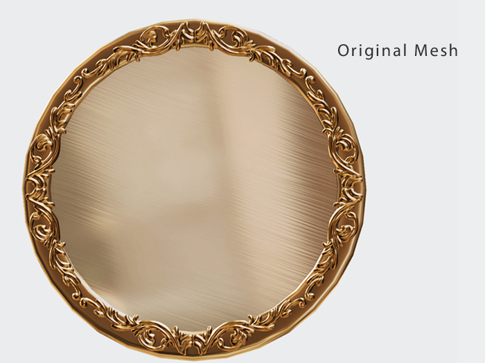 ACORN Round Decorative Mirror -GOLD