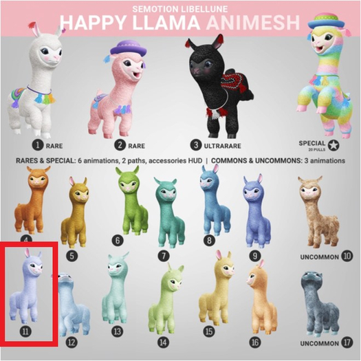 SEmotion Libellune Happy Llama Animesh #11