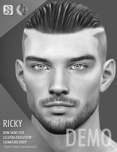 Demo RICKY SKIN (for Lelutka Evolution, Signature body)