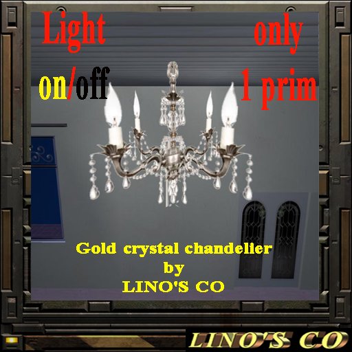 1METAL crystal 4 chandelier by LINO'S CO box
