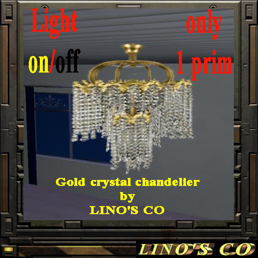 gold crystal chandelier by LINO'S CO box