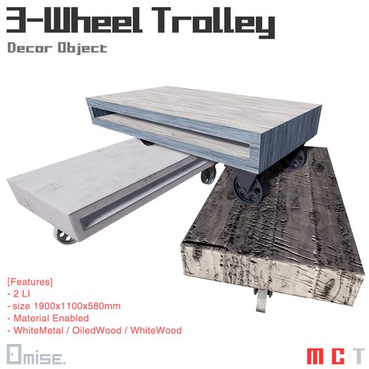 [Omise.] 3-Wheel Trolley