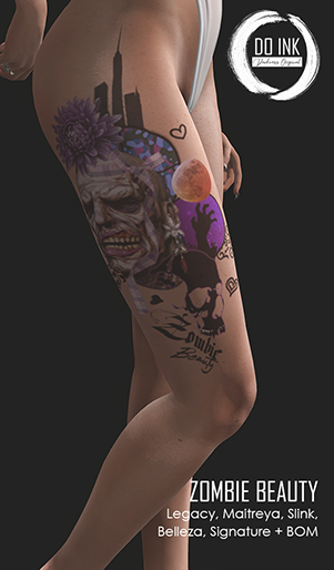 DO INK TATTOO ZOMBIE BEAUTY