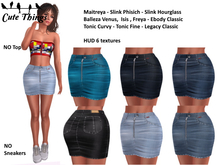 [CT] Mini Jeans Skirt - Hud 6 colors - Maitreya - Belleza - Legacy - Tonic - Slink - Ebody DEMO
