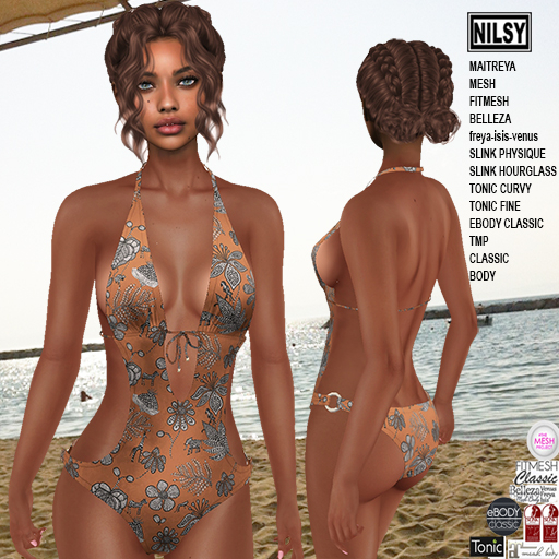 SWIMSUIT,CLASSIC AND MESH BODY