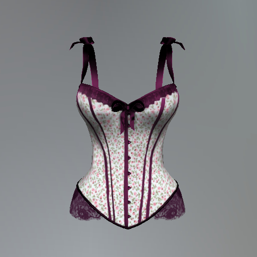Purple Floral Slink Corset