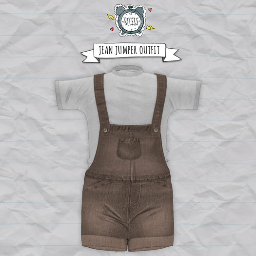 .{Recess}. - Jean Jumper Outfit [brown]