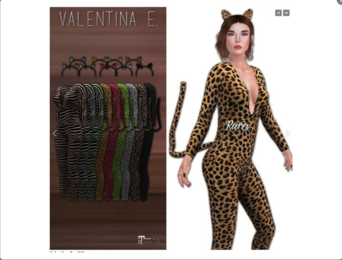 Valentina E. Kitty Ears Tiger Green COMMON