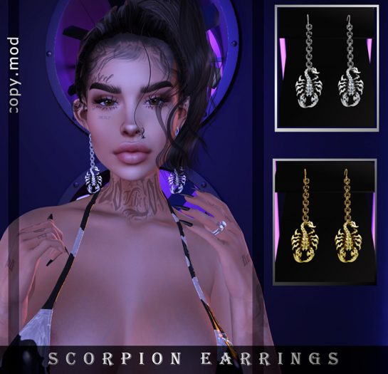 Scorpion Earrings- Gold 
