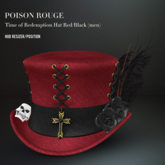 POISON ROUGE Time of Redemption Hat (Men) Red/Black