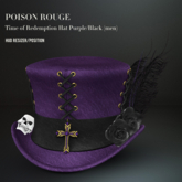 POISON ROUGE Time of Redemption Hat (Men) Purple/ Black