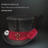 POISON ROUGE Time of Redemption Hat (Men) Black/Red