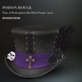 POISON ROUGE Time of Redemption Hat (Men) Black/Purple