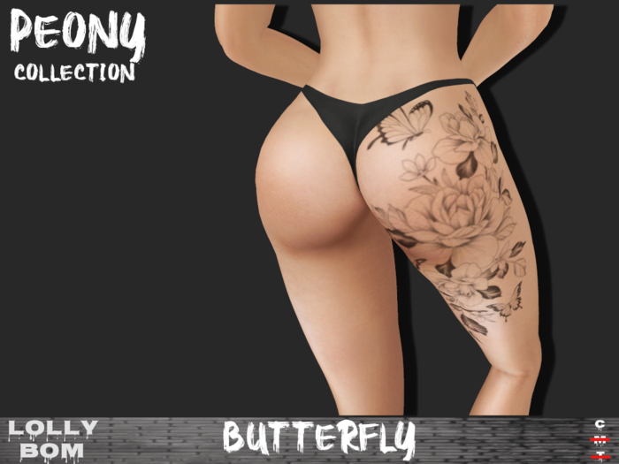 LOLLY's BOM things... [tattoo] PEONY (right leg)