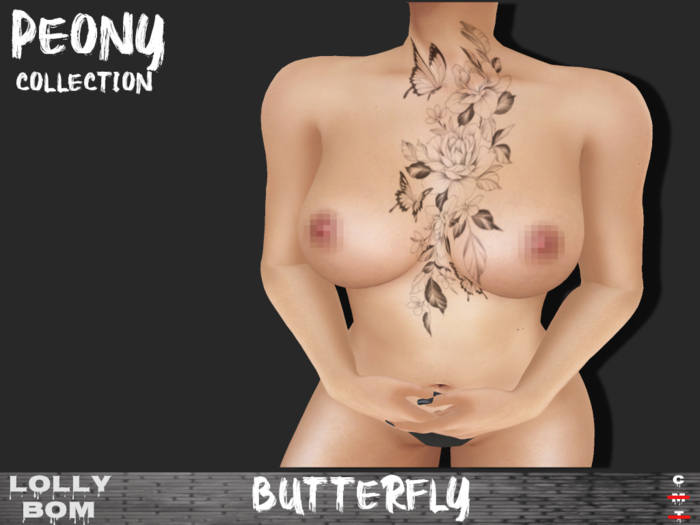 LOLLY's BOM things... [tattoo] PEONY (front)
