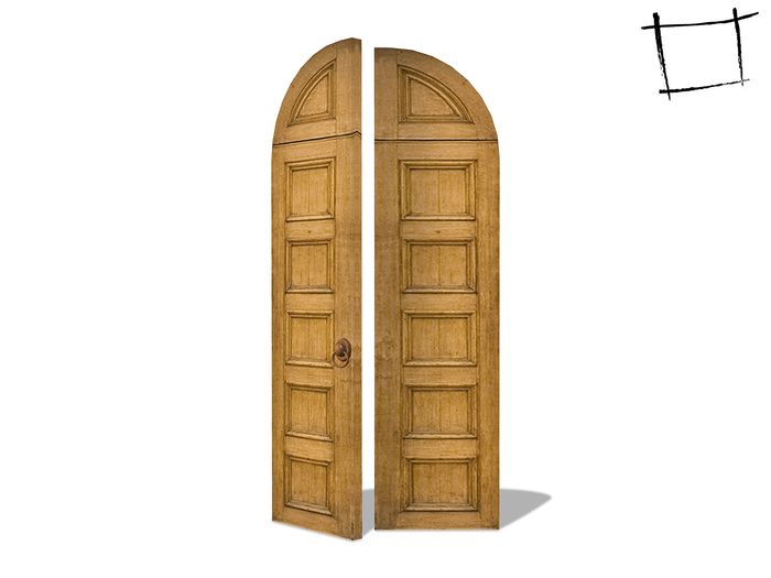 Full Perm Mesh Arched Timber Door Builders Kit