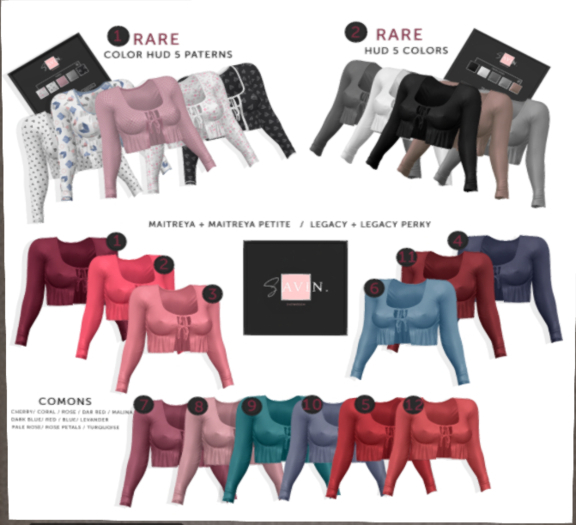 # 11. Savin. - Rosi x Blouse - Dark Red - Maitreya