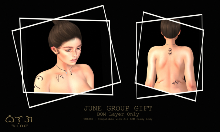 .::BILOG::. Moon Glyphs Tattoo (Group Gift - June 2021)