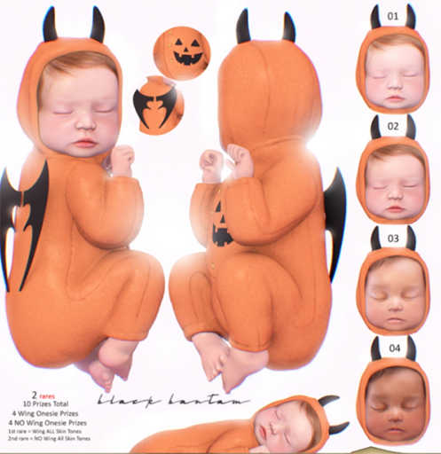 *[BB] Naughty Pumpkin Sleeping Baby NO Wings ALL RARE