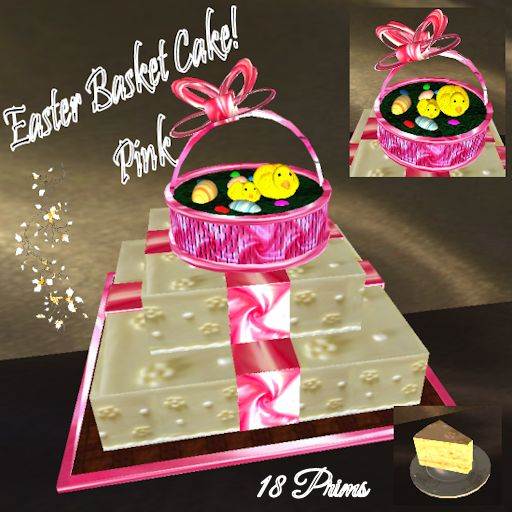 Pink Easter Basket Cake
